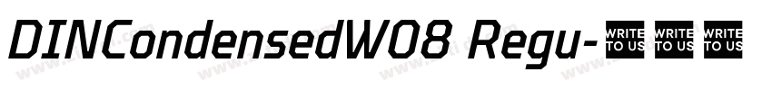 DINCondensedW08 Regu字体转换
